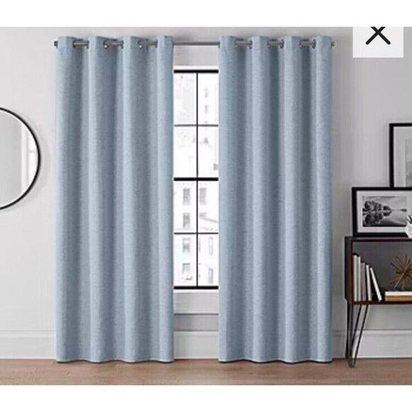 Eclipse Other - Eclipse Lawson Blackout Grommet Top Single Curtain Panel 50x84 Blue Set Of 2